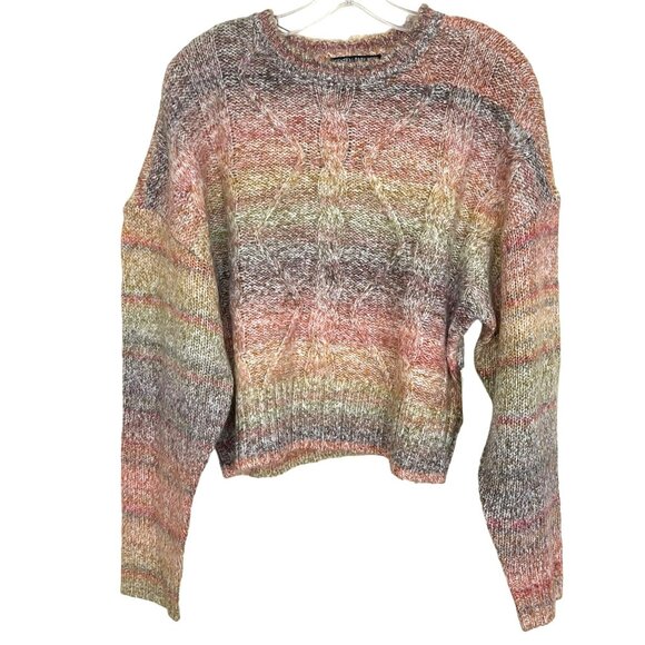 Central Park West Sweaters - Central Park West Space Dye Multi Color Sweater Sz Large Multicolor